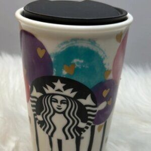 Starbucks Valentines Day balloon travel tumbler